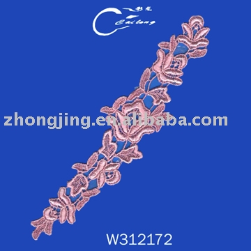 Water-soluble embroidery lace