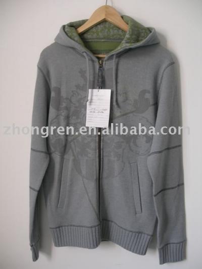 men`s printed sweater with hood