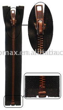Red Bronze Teeth Zipper