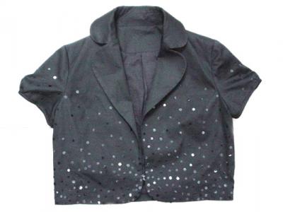 Ladies` Mini Jacket with Shining Slice