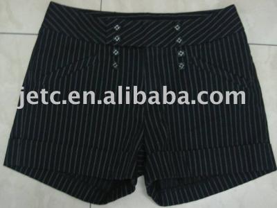 Ladies` Striped Shorts (Ladies` Striped Shorts)