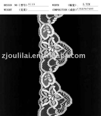 elastic lace (elastischer Spitze)