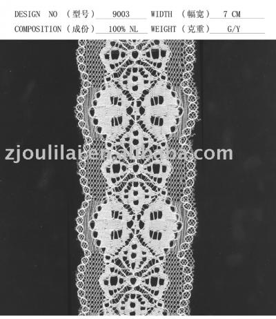 stretch lace (elastische Spitze)