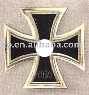 cross metal badge (Kreuz Metallplakette)