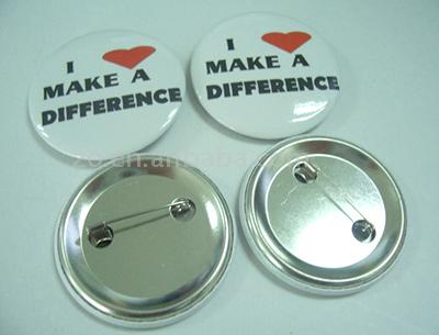 Tin badge