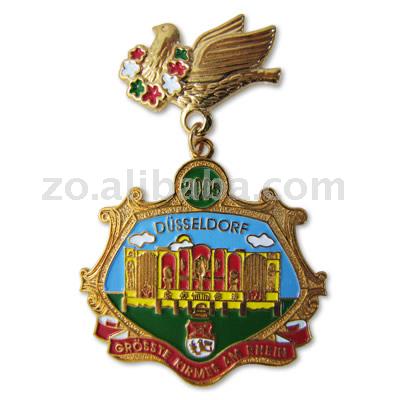 Soft enameled medal