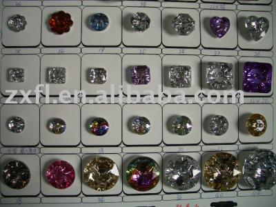 rhinestone button (bouton strass)