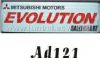 MITSUBISHI MOTORS EVOLUTION car emblem (MITSUBISHI MOTORS EVOLUTION car emblem)