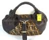 Fendi Spy Bag Napa Leather Brown %26 FF Zucca handbag (Fendi Spy Bag Napa Leather Brown% 26 FF sac Zucca)