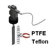Teflon PTFE Plastic Paddle Flow Switch (Anti Corrosion in sea water and Chlorine ()