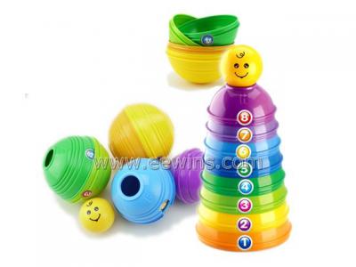 Puzzle toys stacked cups (Логические игрушки сложены чашки)
