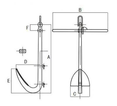 Ship anchor -SINGLE FLUKE ANCHOR ()