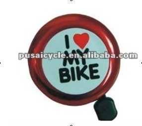 beautiful red bicycle bell ()