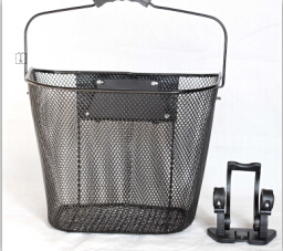 steel wire quick release bicycle basket with handle bar ()