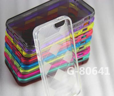High Quality Tilt Grid Pattern TPU Cover for iPhone 5 ()