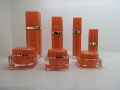 Yellow Square Plastic Acrylic Cosmetics Jar (Acrylic Cosmetics Jar)
