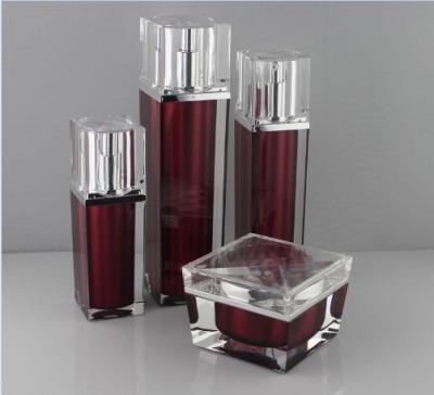 Square Luxury Cosmetic Acrylic Lotion Bottle