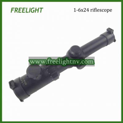 1-6x24 tactical rifle scope with Red/Green Mil dot etched reticle