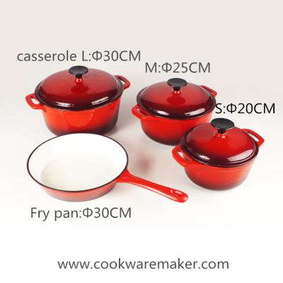 cast iron enameled cookware set factory ()
