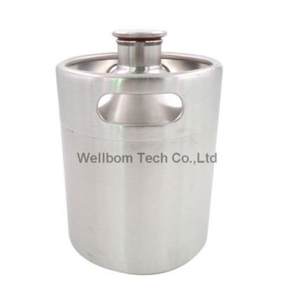 Stainless mini keg growler,2L 64OZ thread mouth keg wine pot with thread Lid (Stainless mini keg growler,2L 64OZ thread mouth keg wine pot with thread Lid)