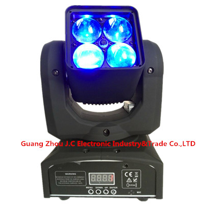 4pcs 10w RGBW 4in1 LED moving head zoom light