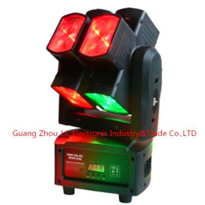 2016 Newest Led Moving Head Light/Led Hot Wheel Light Dual Axis 8pcs 10w 4in1 RG