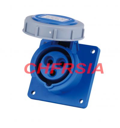water proof industrial socket panel mounting(straight) 16A ()