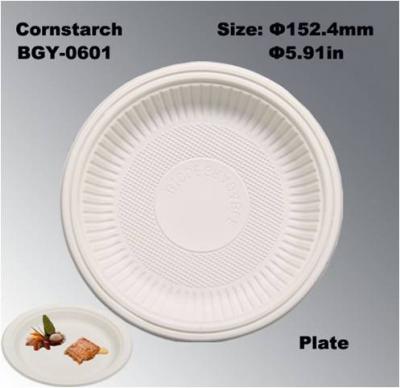 FDA Certificated Disposable Biodegradable Cornstarch Tableware Dishes Plate ()