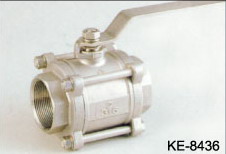 3-PC BALL VALVE, SCREWED ENDS (3-PC BALL VALVE DÉCHIRÉE ENDS)