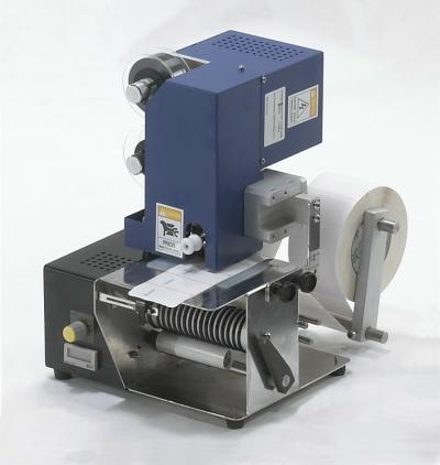 Label Dispenser With Hot Stamping Coder, coding machine (Etikettenspender mit Hot Stamping Coder, Programmierung Maschine)