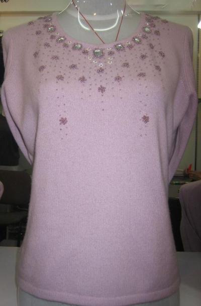 Hand beading cashmere sweater (Hand perles pull en cachemire)