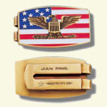 Zarte Brass Money Clips mit Logo des Kunden Stanzteile (Zarte Brass Money Clips mit Logo des Kunden Stanzteile)