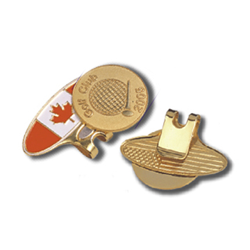 Golf Hat Clip with Stamped Iron Soft Enamel (Golf Hat клип с Штампованные Железные Мягкие эмали)