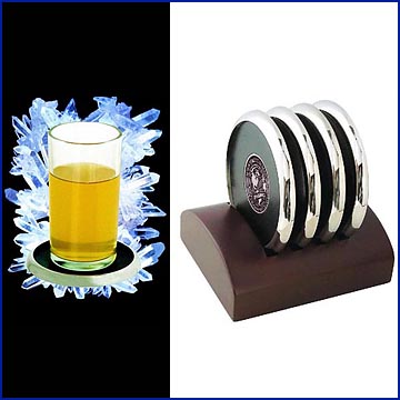 Coasters and Wooden Coaster Holder (Coasters and Wooden Coaster Holder)