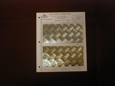 METALLIC RIGID SHEET WITH SELF-ADHESIVE FOR WALL COVERING , INDOOR DECORATION