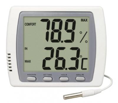 LCD Digital Thermo-hygrometer with ourtdoor sensor ()