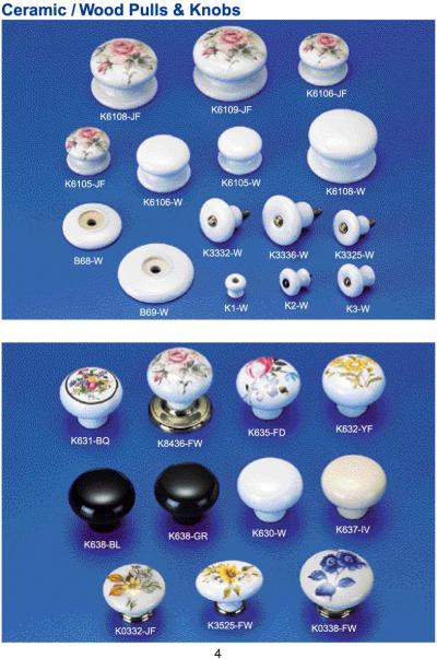 CERAMIC KNOBS AND PULLS (CÉRAMIQUE BOUTONS ET POIGNEES)