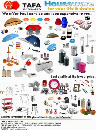 HOUSEWARE, KITCHENWARE, BATHROOM, GIFT, UMBRELLA (MENAGERS, CUISINE, SALLE DE BAINS, le GIFT, parapluie)