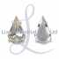 Crystal stones with metal prongs for decoration on wedding gown