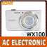 Sony WX100 18.2MP 10x Optical Digital Compact Camera-White