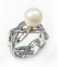 925 Silver Ring with Fresh Water Pearl (Серебряное кольцо 925 пробы с жемчугом TR1179)