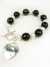 Fresh Water Pearl Bracelet with Black Agate & silver parts ()