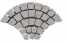 Fan-shaped paving stone on mesh (Фан-формы брусчатки на сетке)