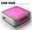 4 Port USB HUB 2.0 with Clock and 7-color Mood Light ()
