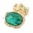 Fashion alloy Rings,glod color plated and with a turquoise in it,sold by pc ()