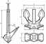 Ship anchor-The galvanised folding grapnel anchor,Grapnel anchor-IJIN A039