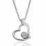 Heart Shape Crystal Plating Platinum Necklace Love