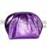 Metallic pu bag,Glossy pu bag,Glossy leather bag,Purple makeup bag,Purple cosmet ()