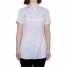 Long Vertical Stripes Short Sleeve Women's Casual CVC Shirt (Long Vertical Stripes Short Sleeve Women's Casual CVC Shirt)