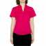 V-neck Pocket Women's Casual Stretch Poplin Shirt With Short Sleeves ()
